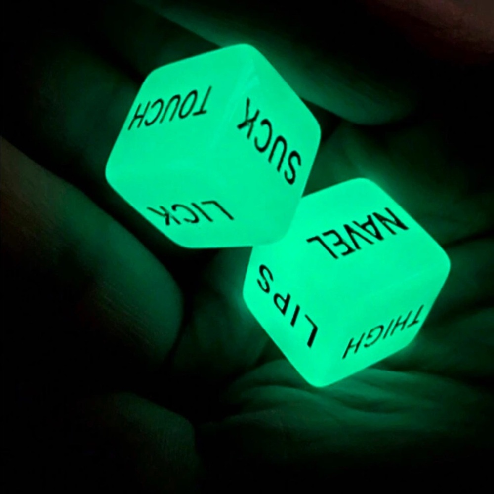 Glow In The Dark Love Dice for Couples 2 Dice‎ Included​